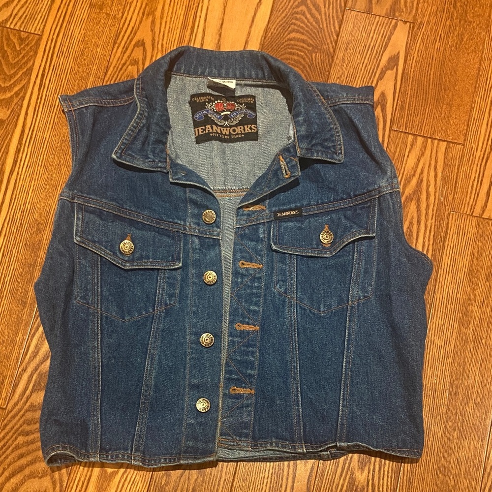 Vintage Jeanworks medium Jean Vest